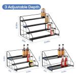 GIGIFTREE 4-Tier Spice Rack Organizer - Black