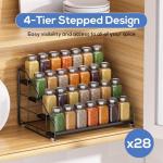 GIGIFTREE 4-Tier Spice Rack Organizer - Black