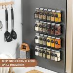 VITEVER Magnetic Spice Rack with Square Glass Jars