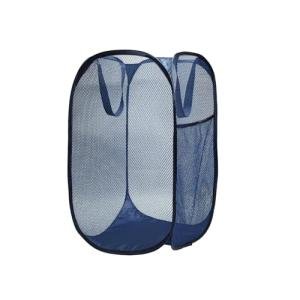 Breathable Pop-Up Laundry Basket with Mesh Pocket