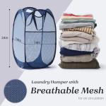 Collapsible Pop-Up Laundry Basket with Handles