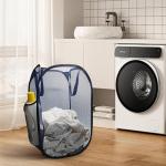 Breathable Pop-Up Laundry Basket with Mesh Pocket