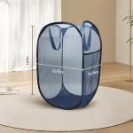 Breathable Pop-Up Laundry Basket with Mesh Pocket