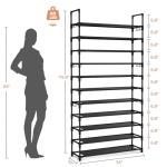 Tall 11-Tier Shoe Rack for 55 Pairs
