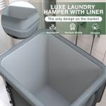 Large Rolling Laundry Basket with Metal Frame
