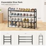 Expandable 3-Tier Metal Shoe Rack Organizer