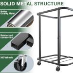 Large Rolling Laundry Basket with Metal Frame