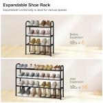 Expandable 3-Tier Metal Shoe Rack Organizer