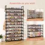 Tall 11-Tier Shoe Rack for 55 Pairs