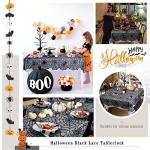 Black Lace Halloween Tablecloths, 2-Pack 54x72 Inches