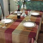 Checkered Square Tablecloth - 52" Heavyweight Red