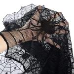 Black Lace Halloween Tablecloths, 2-Pack 54x72 Inches