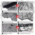 Black Lace Halloween Tablecloths, 2-Pack 54x72 Inches