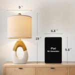 Boho Rattan Table Lamps Set for Home