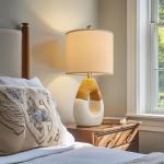 Boho Rattan Table Lamps Set for Home