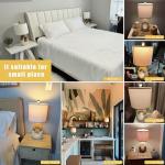 Boho Rattan Table Lamps Set for Home