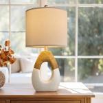 Boho Rattan Table Lamps Set for Home