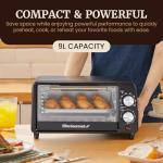 Compact 4-Slice Toaster Oven with Timer and Crumb Tray