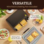 Compact 4-Slice Toaster Oven with Timer and Crumb Tray