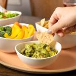 White Ceramic Serving Bowls for Entertaining - Set of 4