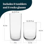 Libbey Polaris Elegant Tumbler and Rocks Glass Set