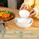 White Ceramic Serving Bowls for Entertaining - Set of 4