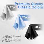 60-Pack Microfiber Cleaning Cloths for Screens and Glasses