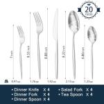 KINGSTONE 20-Piece Stainless Steel Flatware Set