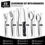 49-Piece Stainless Steel Flatware Set for 8