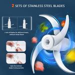 Bear Electric Food Processor with Glass Bowls