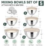 5-Piece Stainless Steel Mixing Bowls Set