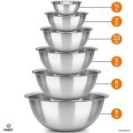 Stainless Steel Mixing Bowl Set of 6