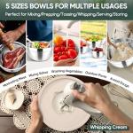 5-Piece Stainless Steel Mixing Bowls Set