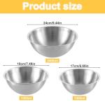 Nesting Stainless Steel Mixing Bowls Set of 3