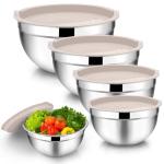 TeamFar 5-Piece Stainless Steel Mixing Bowl Set