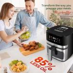 MIRASTON 5.8QT Digital Air Fryer with Window