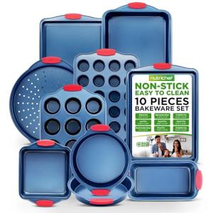 NutriChef 10-Piece Nonstick Bakeware Set in Blue