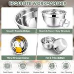 TeamFar 5-Piece Stainless Steel Mixing Bowl Set