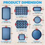 NutriChef 10-Piece Nonstick Bakeware Set in Blue