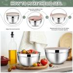 TeamFar 5-Piece Stainless Steel Mixing Bowl Set
