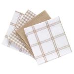 T-Fal Premium Waffle Dish Cloths: Highly Absorbent, Super Soft Long Lasting - 100% Cotton, 12"x13" Flat Waffle Dish Towel for Cleaning & Drying Dishes, (4-Pack), Sand
