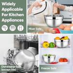 TeamFar 5-Piece Stainless Steel Mixing Bowl Set