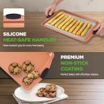 NutriChef Nonstick 3-Piece Baking Sheet Set