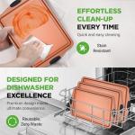 NutriChef Nonstick 3-Piece Baking Sheet Set