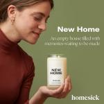 Homesick Scented Candles for Home (New Home) - 13.75 oz Long-Lasting Soy Wax Blend Jar Candle for Housewarming, 60-80 Hours Burn Time - Notes of Jasmine, Cedarwood, Lime, Sandalwood, Oakmoss & Musk
