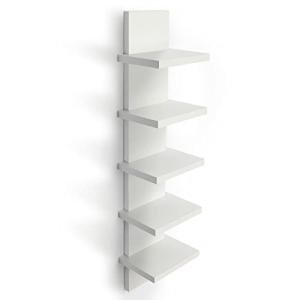 Bloddream 5-Tier Floating Wall Shelves - White