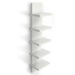 Bloddream 5-Tier Floating Wall Shelves - White