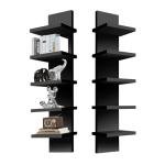 5-Tier Decorative Wall Shelf Unit (Black)