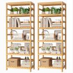 Bamboo 6-Tier Shelf Set for Home & Office
