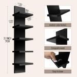 5-Tier Decorative Wall Shelf Unit (Black)